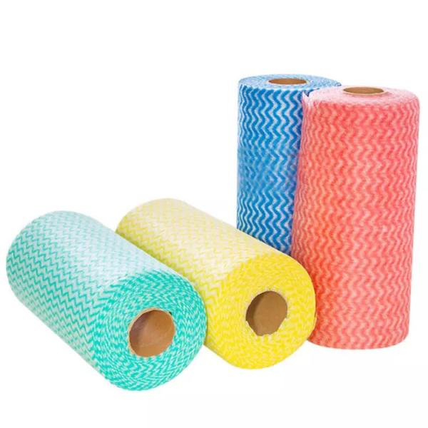 Household Wholesale Dishcloth Fabric Dishcloth  Kitchen Paper Towels Roll Non-woven Fabric