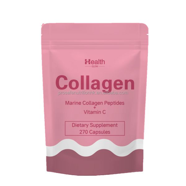 Marine Vitamin C And Collagen Supplements 270 Capsules Customized For Skin Brightening