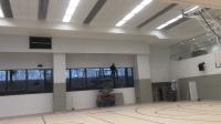 Salón de deportes 16/16/6mm Blanco laminado de madera perforado panel acústico tablero de insonorización