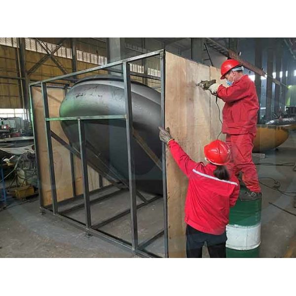 Углеродистая сталь 2: 1 Эллипсоидная голова блюда Диаметр конца блюда 11000 мм Толщина 58 мм