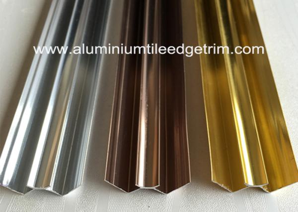 M Shaped Aluminium Internal Corner Backsplash Metal Trim For Shower Wall Panel