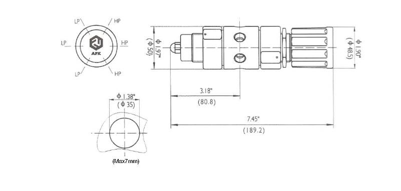 Регулятор давления цилиндра регулятора AFK 316L давления по манометру PCTFE 3000psi 2