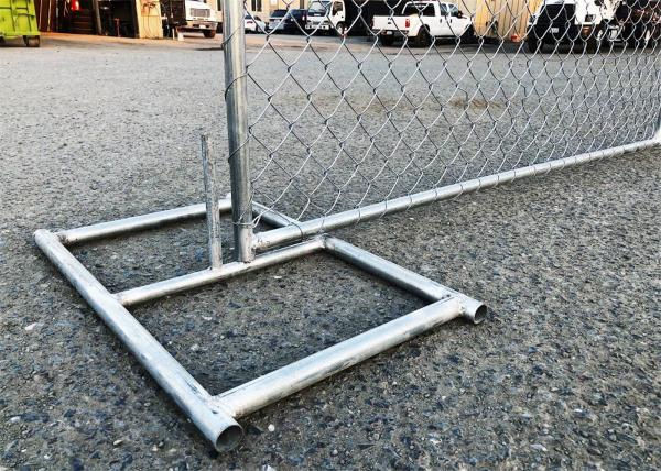 8'x12' temporary chain link fence panels diameter wire 11.5ga chain link mesh 2 x 2 tube 35mm wall thick 1.60mm