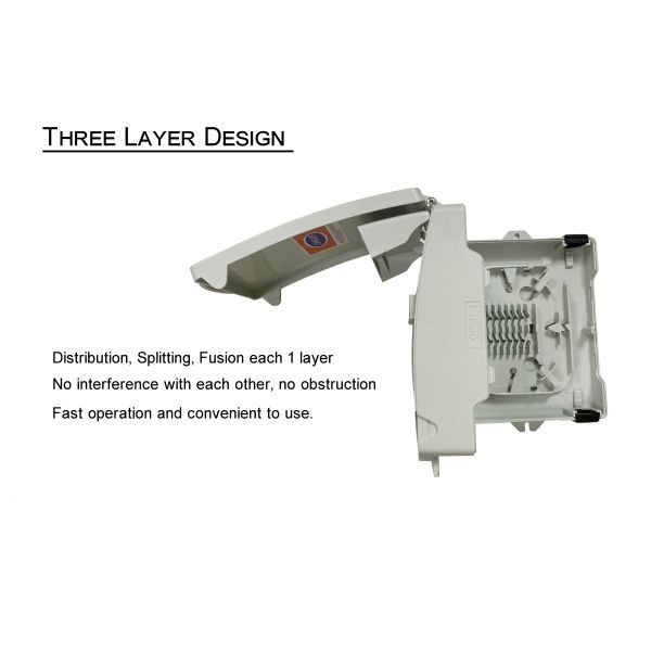 8 портов Волоконно-оптическая терминальная коробка ABS PC прямопроницаемая FTTH внутренняя коробка NAP