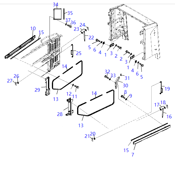 421-54-21810 4215421810 Printemps à gaz ASS'Y KOMATSU Pièces détachées pour chargeur à roues WA500-6