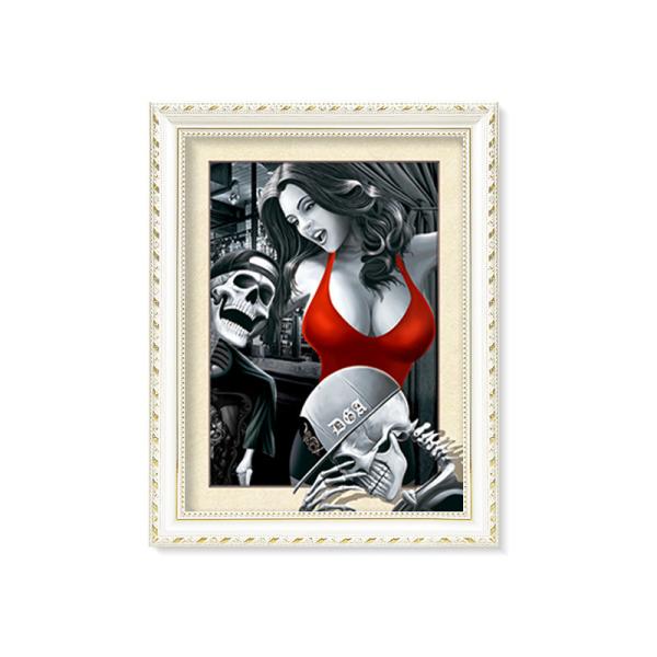 Eco-friendly 30x40CM 5D Lenticular Printing Services With PS Black Frame For Home / Hotel