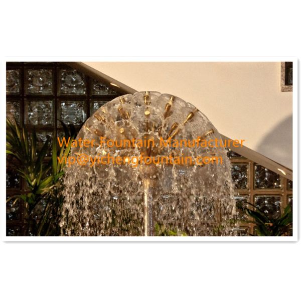 Hemisphere Crystal Water Fountain Nozzles With Brass / Chrome Material 1-1/2