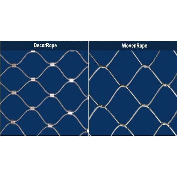 Tensile Strength Flexible Fireproof Metal Rope Mesh 1.2mm ~ 6.0mm Wire 7*7 7*19 Cable Structures