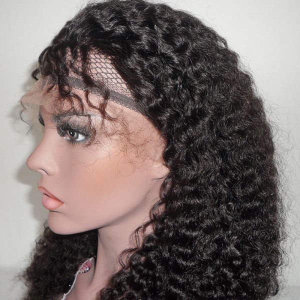 Afro Curl  Virgin Human Hair Full Cuticle Brazilian Lace Wigs for african women