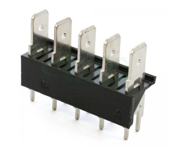 Vertical Faston Connector CQS For 4-pole PCB With 7.62mm Pitch