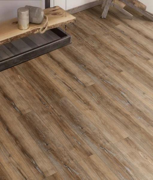 hicória rígida luxuosa à prova de fogo GKBM DM-W40020 do revestimento do SPC do núcleo de 4mm