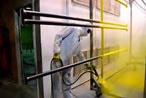 Oil Filters cylinder Electrostatic Powder Paint , Reliable RAL1019 Smooth Powder Coating