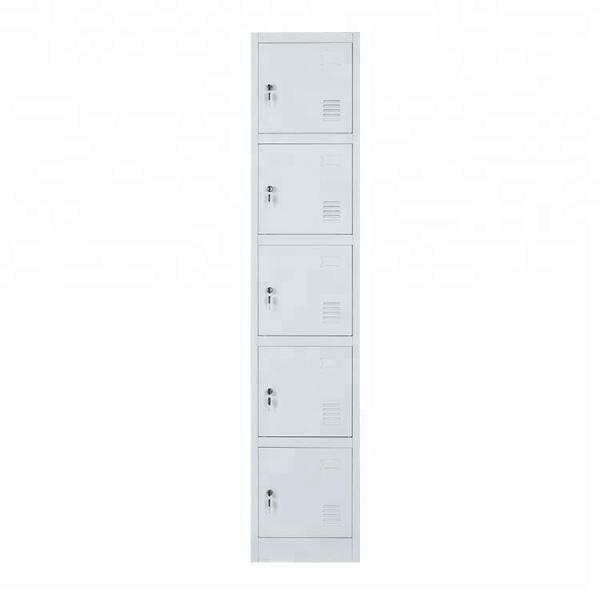new design full height stainless cabinet steel locker 5 door