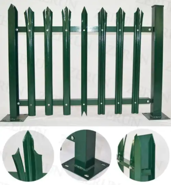 Industrial Perimeter Steel Palisade Fence For Utility Sites And Transport Boundaries