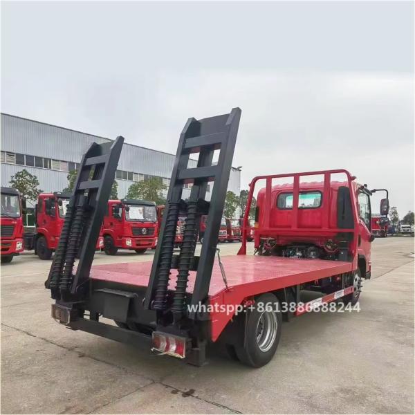 JAC Flat Plate Truck Flat Bed Truck 2 Cab For Machinery Equipment Transport