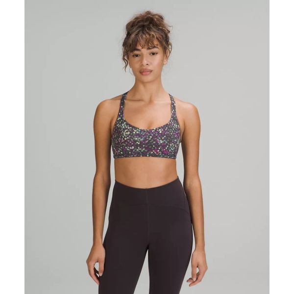 Workout High Impact Sports Bra With Adjustable Straps Cross Back