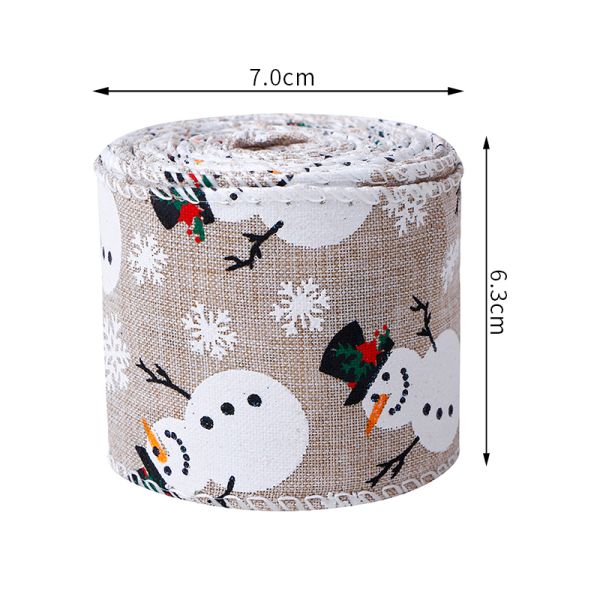 MSD Customized Christmas Wired Ribbon Roll 2.5 Inch Polyester Christmas Tree Ribbons