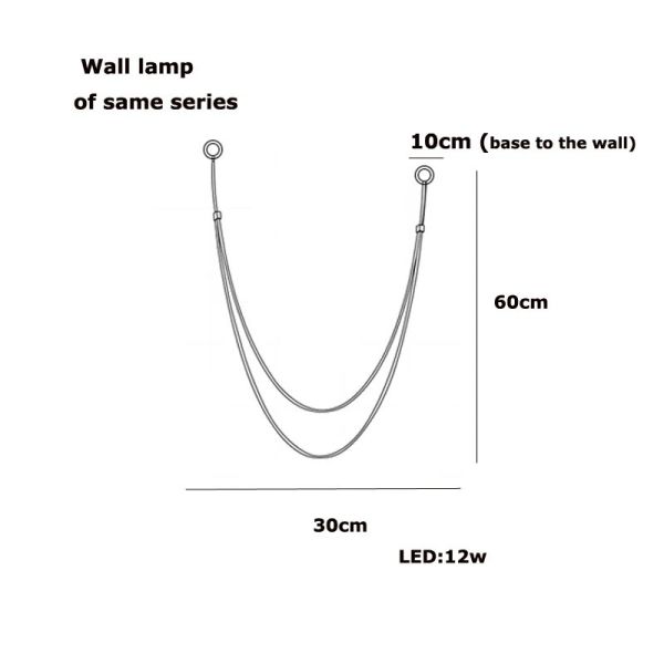 Dimmable LED Fexible Brown Black Leather Belt Chandelier (WH-NC-132)