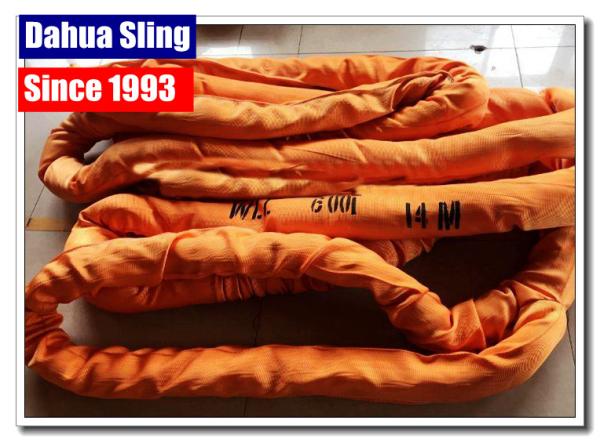 50 Ton - 600 Tons Heavy Duty Lifting Slings With Seamless Tubular Cover