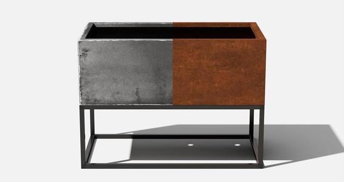 Плантатор и стойка кровати сада Corten на открытом воздухе твердого металлического прямоугольника стальные поднятые