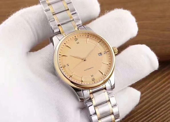 Sapphire Glass Men Stainless Steel Automatic Watch Applied Index And Stones Mark