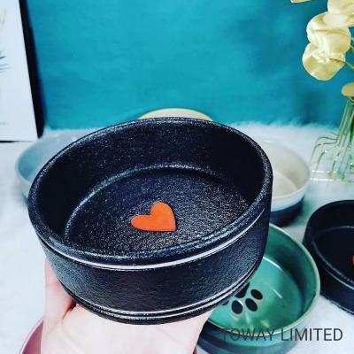 Милые печатая кота любимца фидера собаки шары керамического питаясь