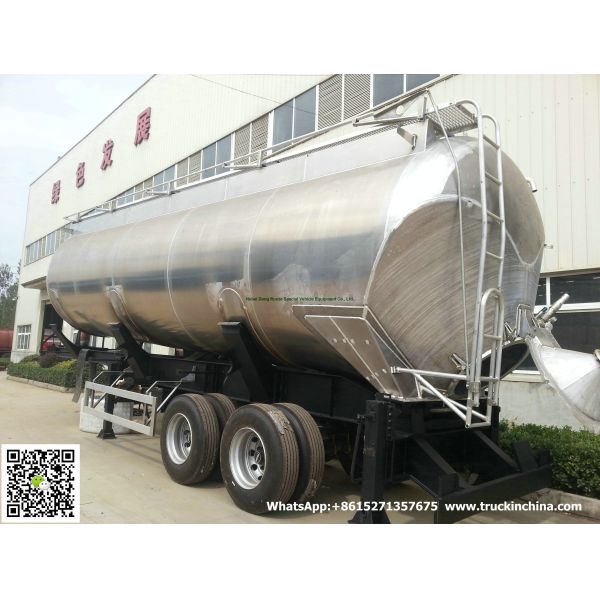 Aluminum Alloy  Wheat Flour Bulk Tanker with Tipping Hydraulic Cylinder (6000USG-10000USG ）whApp:+8615271357675