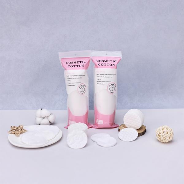 100% de coton biodégradable Ronds non tissés Démaquillant coton