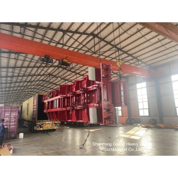 80-120 Tons Payload Capacity Lowbed Semi Trailer with 4×13T or 16T FUWA / BPW