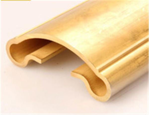 Special Shape Golden Brass Handrail Decoration Copper Stair Handrail