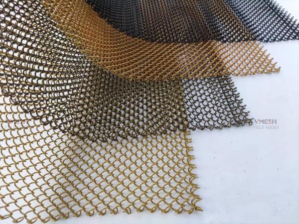Stainless Steel Architectural Crimped Wire Mesh 12x12mm Hole Size