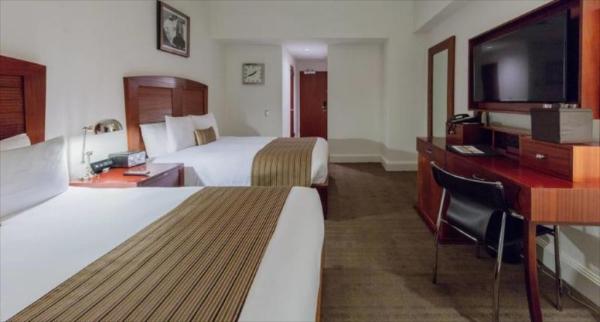 Palembang resort hotel furniture teak wood bed with TV cabinet desk and Sofa chairs table