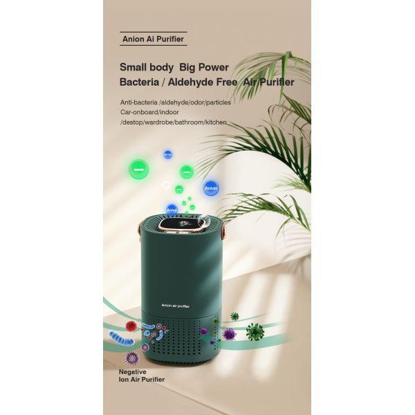 Homefish H13 фильтр рабочий стол Автомобильный очиститель воздуха отрицательный ион 8 миллионов штук/см3