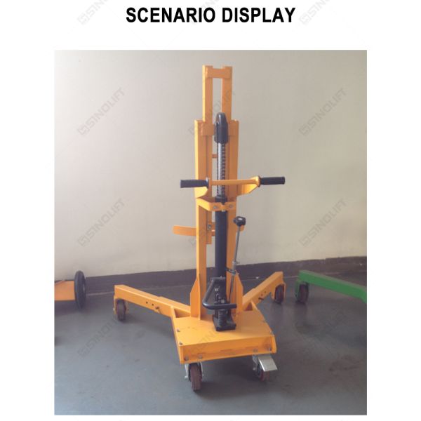 DTF450-1 Foot-Operated Hydraulic Drum Truck (Adjustable Support Legs)