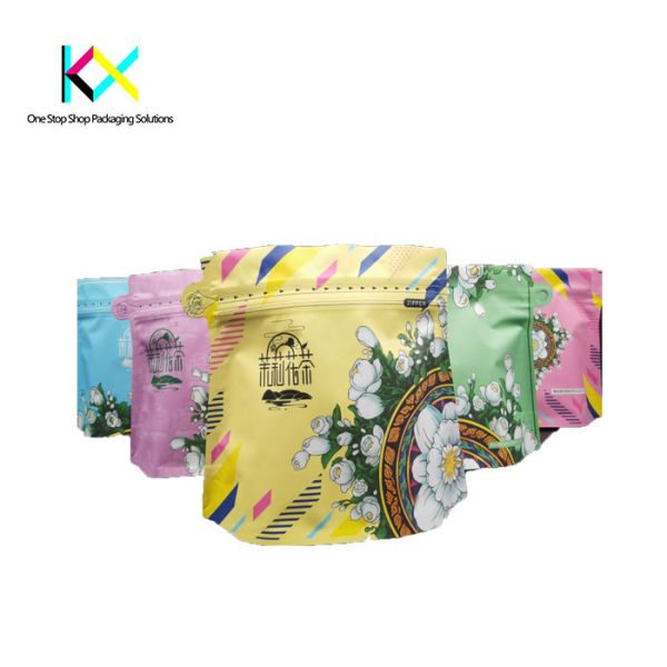 Digital Printing High Barrier Tea Packaging Pouch Tea Stand Up Pouches