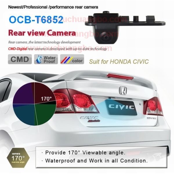 Ouchuangbo High Quality HD CCD Special Car Rear View Night Vision Honda Civic OCB-T6852