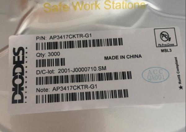 Diodes Incorporated AP3417CKTR G1 Switching Regulator 1A 1.4MHz Sync DC/DC 2.5V-5.5V