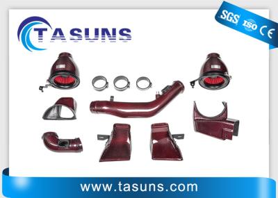Red Carbon Fiber Intake System With Kevlar Fabric