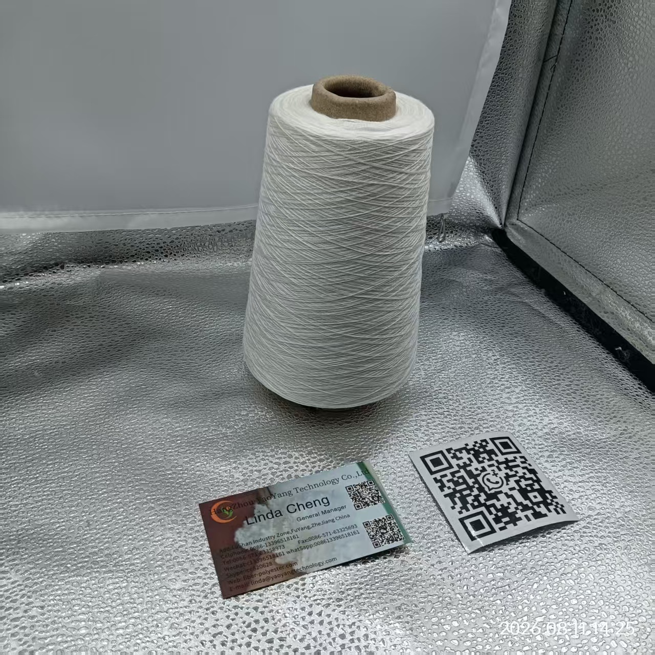 White OEKO TEX Certified S/Z Twist Polyester Spun Yarn Negotiable Pricing Eco Friendly Fibers