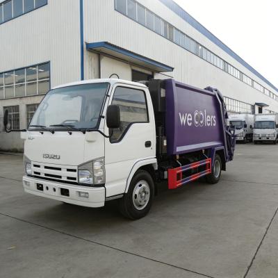 Diesel Fuel Type Mini Rear Loader Garbage Truck 5cbm Mini Refuse Collector Truck