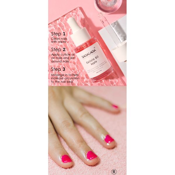 Aceite Fortalecedor SAGALAGA para el Cuidado de las Uñas con Fórmula Saludable, Nutre e Hidrata las Cutículas, para Uñas Hidratadas, Logotipo Personalizado