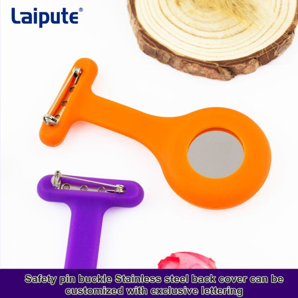 Pin Buckle Digital Fob Watch Electronic Display Skin Friendly Silicone Nurse Watch