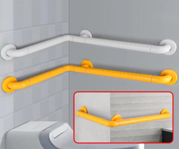 L Shaped Stainless Steel Grab Rails , Wall Mount Handicap Toilet Grab Bars OEM ODM