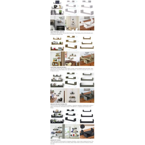 Modern Design Wall Mounted Decor Storage Shelf for Home Furniture Display Organizer