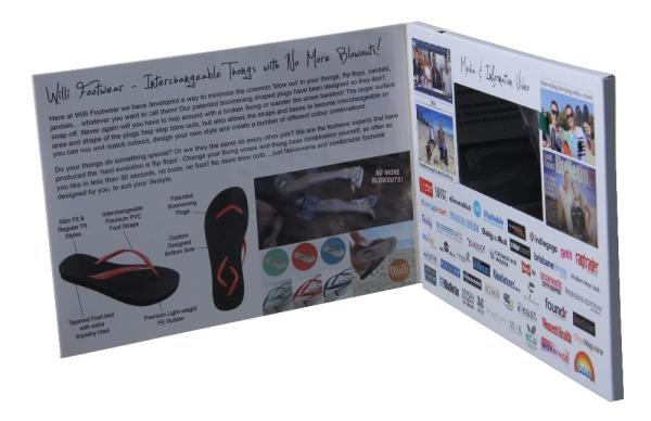 Multi Page Direct Mail Video Card , Bespoke Video Brochures Fashion Design