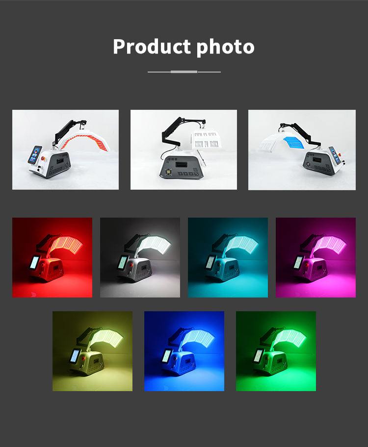 7 Color PDT LED Light Therapy Machine For Acne Treatment / Skin Rejuvenation