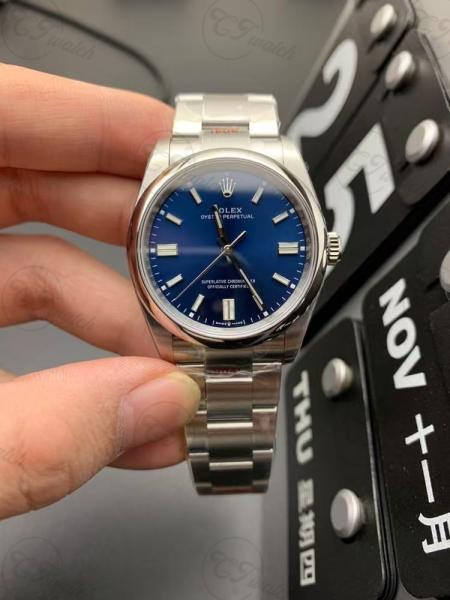 Nuevo Reloj de Lujo Super Clon Oyster Perpetual 124300-0003 Esfera Verde