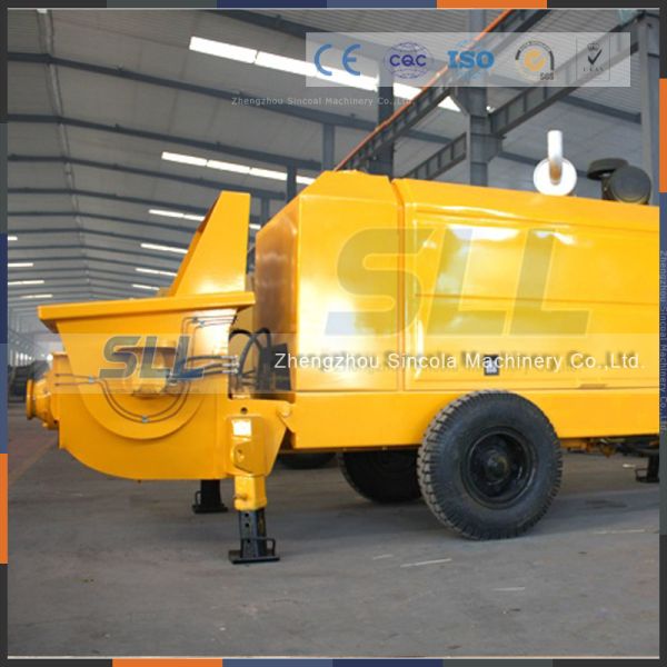Diesel Power Hydraulic Concrete Pump , 90m3/H High Pressure Concrete Pump