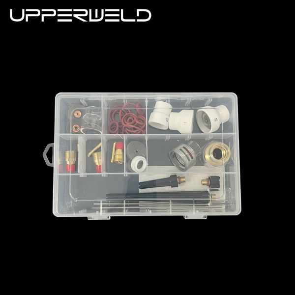 Welding Torch Accessories 48PCS Clear Nozzle Spare Parts Include Collet Upperweld