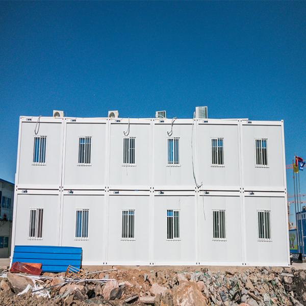 Casa de contêiner de vidro móvel Estrutura de aço pré-fabricada Apartamento com montagem rápida